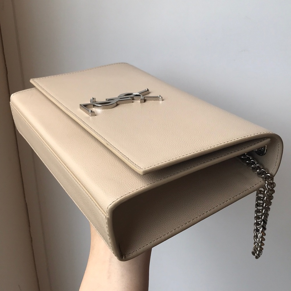 SOLD Saint Laurent beige Kate grainy leather - Picture 2 of 8